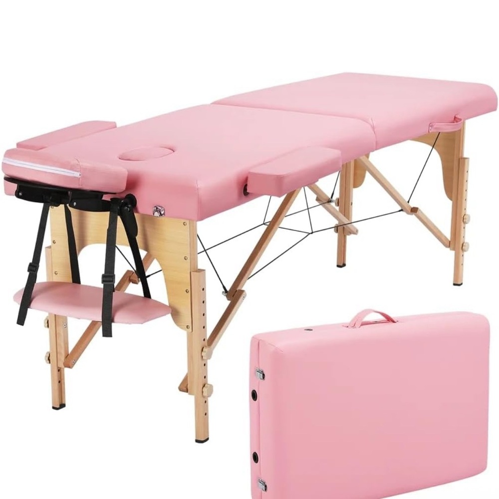 Pink Portable Massage Table